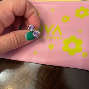 TOVA Lavender Crystal Stud Earrings